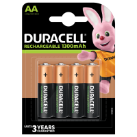 Duracell Oplaadbare AA / HR6 Ni-Mh Batterijen (4 stuks, 1300 mAh)  ADU00159