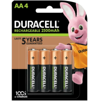 Duracell Oplaadbare AA / HR6 Ni-Mh Batterijen (4 stuks, 2500 mAh)  ADU00156