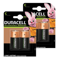 Duracell Oplaadbare C / HR14 Ni-Mh Batterijen (4 stuks, 3000 mAh)  ADU00278