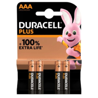 Duracell Plus 100% Extra Life AAA (4 stuks)