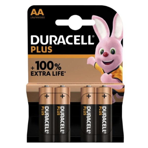 Gelijkenis Milieuactivist Wennen aan Duracell Plus 100% Extra Life AA / MN1500 / LR06 Alkaline Batterij (4  stuks) Duracell 123accu.nl
