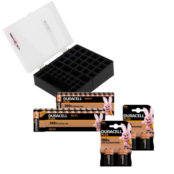 Duracell Plus 100% Extra Life batterij box inclusief batterijen  ADU00349 - 1