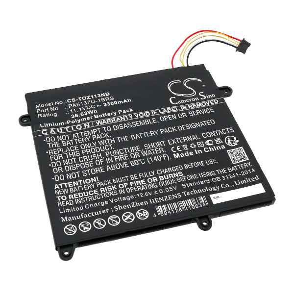 Dynabook PA5137U-1BRS accu (11.1 V, Li-pl, 3300mAh, 123accu huismerk)  ADY00215 - 1