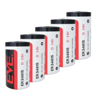 5x EVE ER34615 batterijen