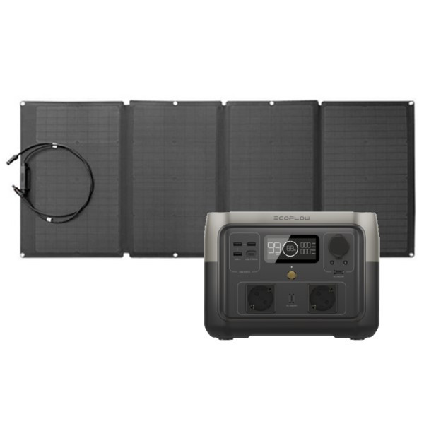 EcoFlow River 2 Max Power Station +  Solar 160W (512Wh / 500W / 1000W Piek)  AEC00099 - 1