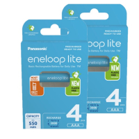 Eneloop Panasonic Eneloop Lite Oplaadbare AAA / HR03 Ni-Mh Batterijen (8 stuks, 550 mAh)  AEN00064