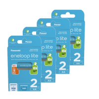 Eneloop Panasonic Eneloop Lite Oplaadbare AA / HR6 Ni-Mh Batterijen (8 stuks, 950 mAh)  AEN00067