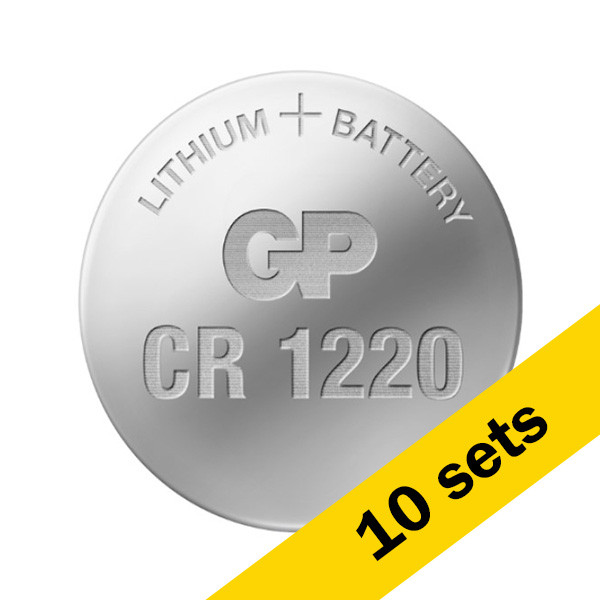 GP CR1220 / DL1220 / 1220 Lithium knoopcel batterij 10 stuks  AGP00169 - 1