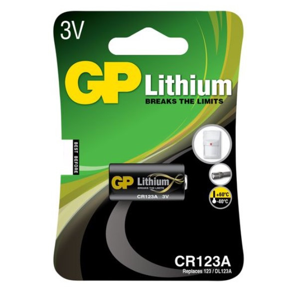 GP CR123A / DL123A Lithium Batterij (1 stuk, 1400 mAh)  215030 - 1