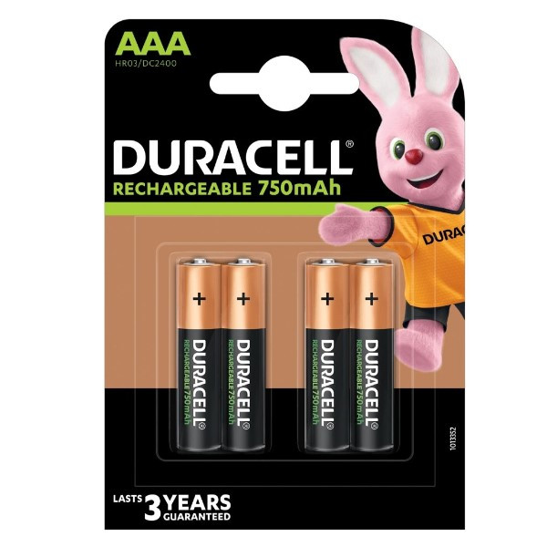 salto Afgekeurd Verstikkend Duracell Oplaadbare AAA / HR03 Ni-Mh Batterijen (4 stuks, 750 mAh) GP  123accu.nl