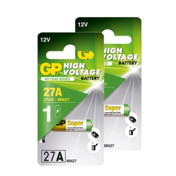 GP MN27 / 27A / V27A Super Alkaline 12V Batterij 2 stuks  AGP00212 - 1