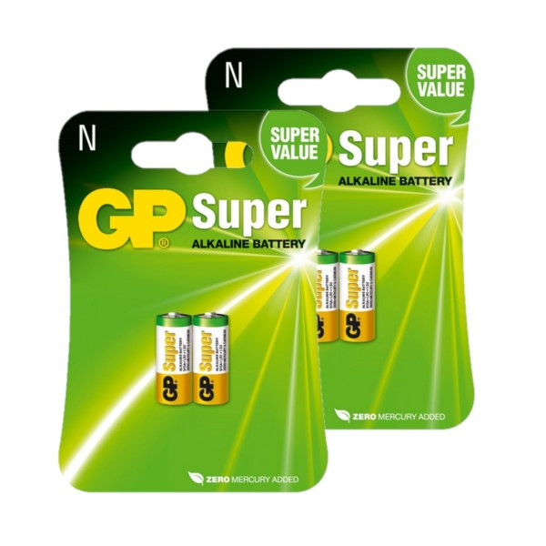 GP N / LR1 / Lady / MN9100 Super Alkaline Batterij 4 stuks  AGP00204 - 1