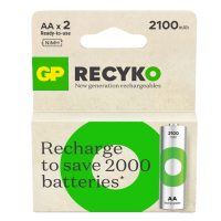 GP ReCyko Oplaadbare AA / HR6 Ni-Mh Batterijen (2 stuks, 2100 mAh)  AGP00117