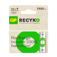 GP ReCyko Oplaadbare AA / HR6 Ni-Mh Batterijen (4 stuks, 1300 mAh)  AGP00108