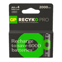 GP ReCyko Pro Oplaadbare AA / HR6 Ni-Mh Batterijen (4 stuks, 2000 mAh)  AGP00101