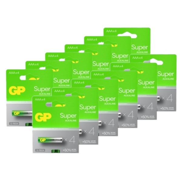 GP Super G-Tech AAA / MN2400 / LR03 Alkaline Batterij 48 stuks  AGP00330 - 1