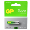GP Super G-Tech AAA / MN2400 / LR03 Alkaline Batterij 4 stuks