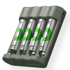 GP USB Basislader + GP ReCyko Oplaadbare AAA / HR03 Ni-Mh Batterijen (4 stuks, 850 mAh)  AGP00100 - 2