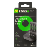 GP USB Dock Snellader + GP ReCyko Pro Oplaadbare AA / HR6 Ni-Mh Batterijen (4 stuks, 2000 mAh)  AGP00218