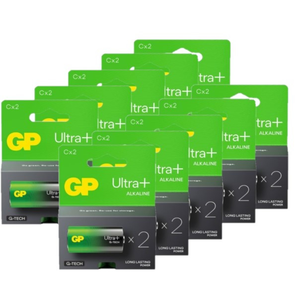 GP Ultra+ G-Tech LR14 / C Alkaline Batterij 20 stuks  AGP00316 - 1