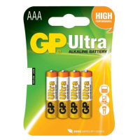 GP Ultra AAA / MN2400 / LR03 Alkaline Batterij 4 stuks  AGP00277