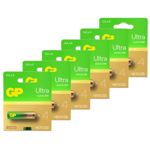 GP Ultra G-Tech AA / MN1500 / LR06 Alkaline Batterij 24 stuks  AGP00348 - 1