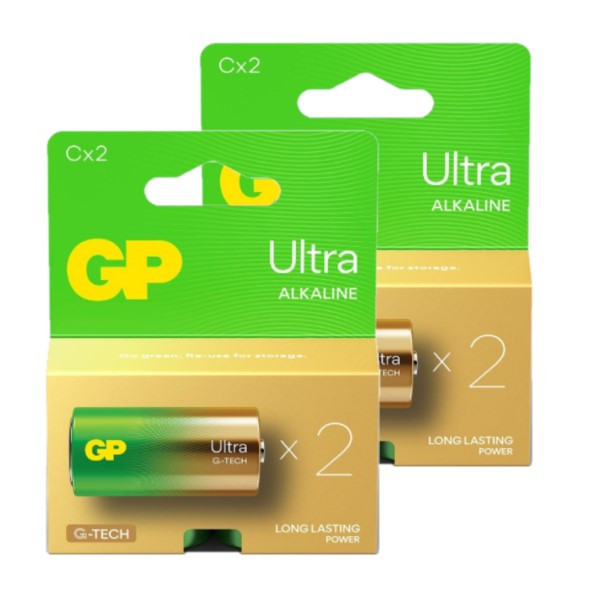 GP Ultra G-Tech LR14 / C Alkaline Batterij 4 stuks  AGP00349 - 1