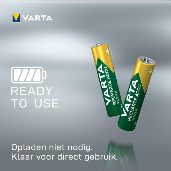 GP Varta Oplaadbare AAA / HR03 Ni-Mh Batterijen (4 stuks, 1000 mAh)  AGP00077 - 3