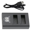 GoPro SPBL1B / AHDBT-901 USB dubbellader (123accu huismerk)