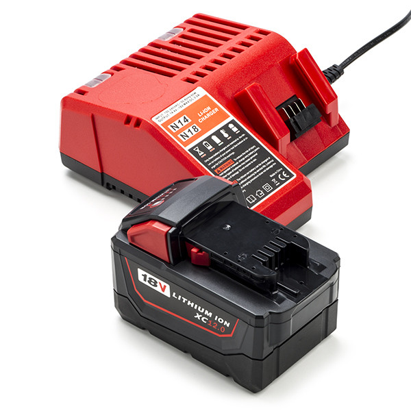 HNRG Pack: Milwaukee M18 HB12 / 4932464260 accu + lader (18 V, 12.0 Ah, 123accu huismerk)  AMI00576 - 1