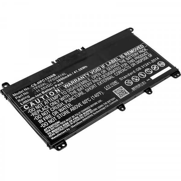 HP TF03XL / 920070-855 / HSTNN-LB7X accu (11.55 V, 3500 mAh, 123accu huismerk)  AHP00560 - 1