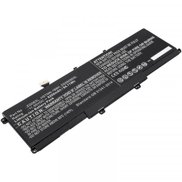 HP ZG06XL / L07045-855 / HSTNN-1B8H accu (11.55 V, 8200 mAh, 123accu huismerk)  AHP00625 - 1