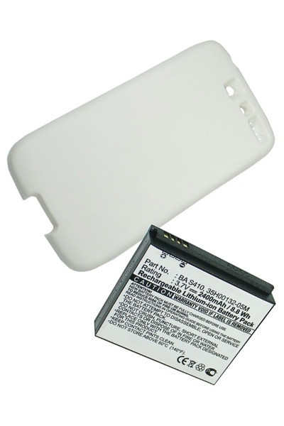 HTC 35H00132-05M / BA-S410 / BA S410 accu wit (2400 mAh, 123accu huismerk)  AHT00115 - 1