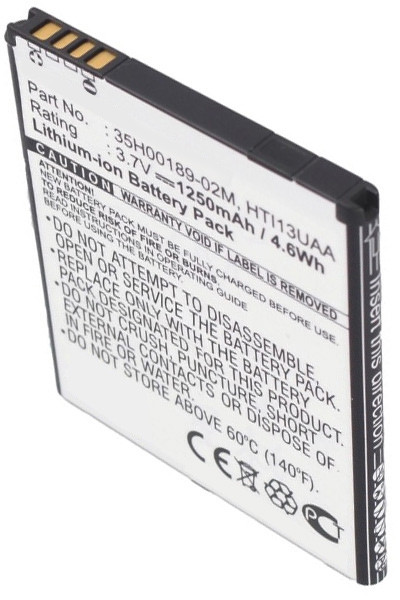 HTC 35H00189-02M / HTI13UAA / 35H00189-00M accu (1250 mAh, 123accu huismerk)  AHT00147 - 1