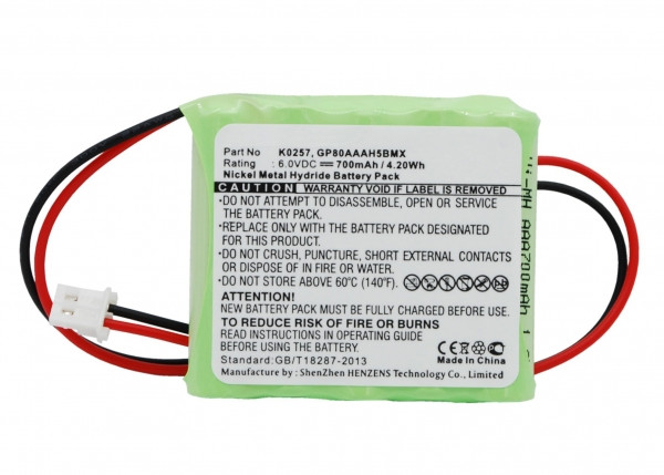 Honeywell K0257 / GP80AAAH5BMX accu (700 mAh, 123accu huismerk)  AHO00020 - 1