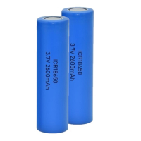 ICR18650 / 18650 Li-ion batterij (2 stuks, 3,7 V, 2600 mAh, 123accu huismerk)  ADR00094
