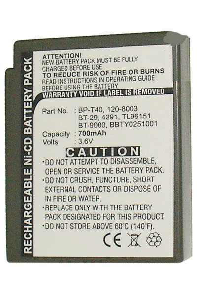 Inter-Tel BT-9000 / BT-29 / BP-T40 accu (700 mAh, 123accu huismerk)  AIN00031 - 1