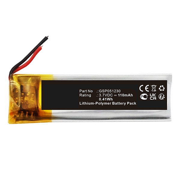 JBL GSP051230 accu (3,7 V, Li-pl, 110mAh, 123accu huismerk)  AJB00134 - 1