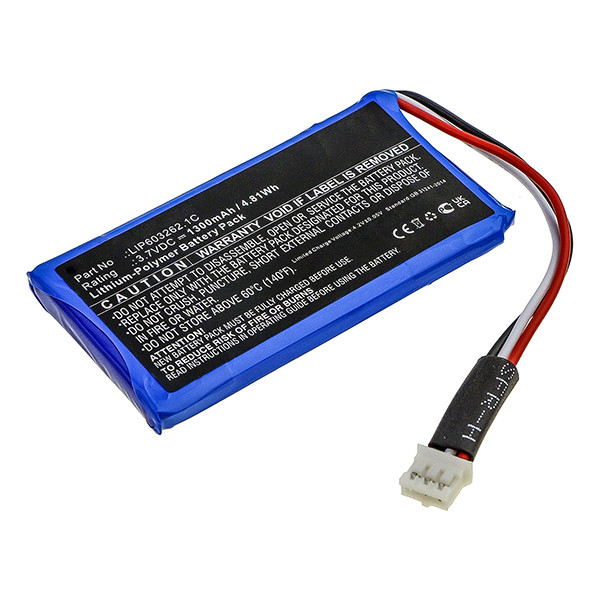 Jablocom LIP603262.1C accu (3.7 V, 1300 mAh, 123accu huismerk)  AJA00064 - 1