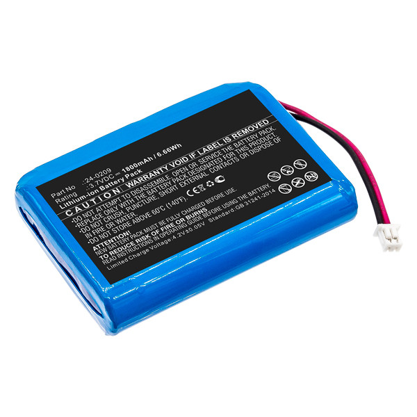 Jandy 24-0209 accu (3.7 V, 1800 mAh, 123accu huismerk)  AJA00062 - 1