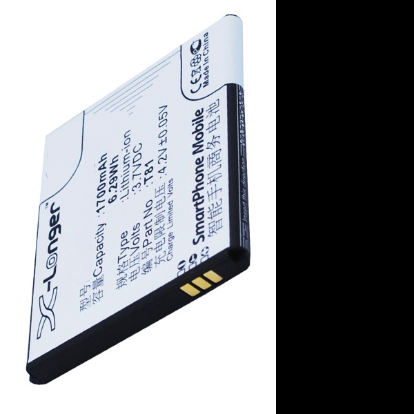 K-Touch T81 accu (1700 mAh, 123accu huismerk)  AKT00023 - 1