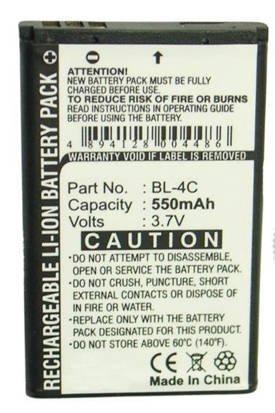 KDI BK-4C / BL-4C / BP-121 accu (550 mAh, 123accu huismerk)  AKD00002 - 1