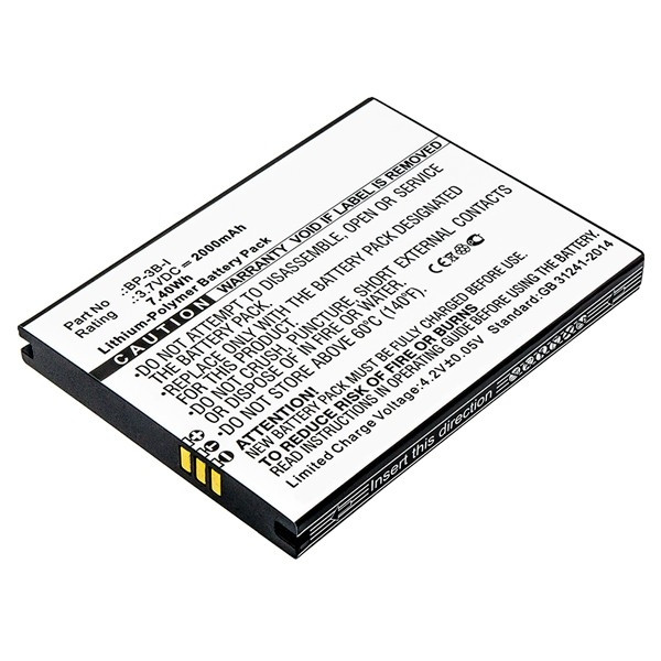 Kruger&Matz BP-3B-I accu (2000 mAh, 123accu huismerk)  AKR00035 - 1