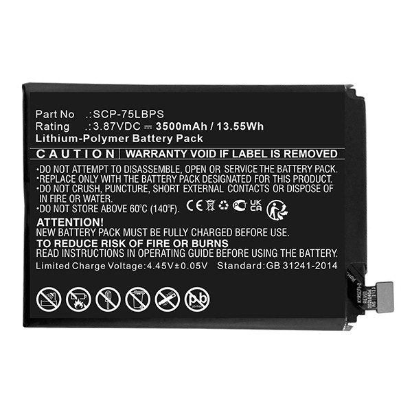 Kyocera 5AAXBT141GEA /  SCP-75LBPS accu (3,87 V, Li-pl, 3500mAh, 123accu huismerk)  AKY00068 - 1