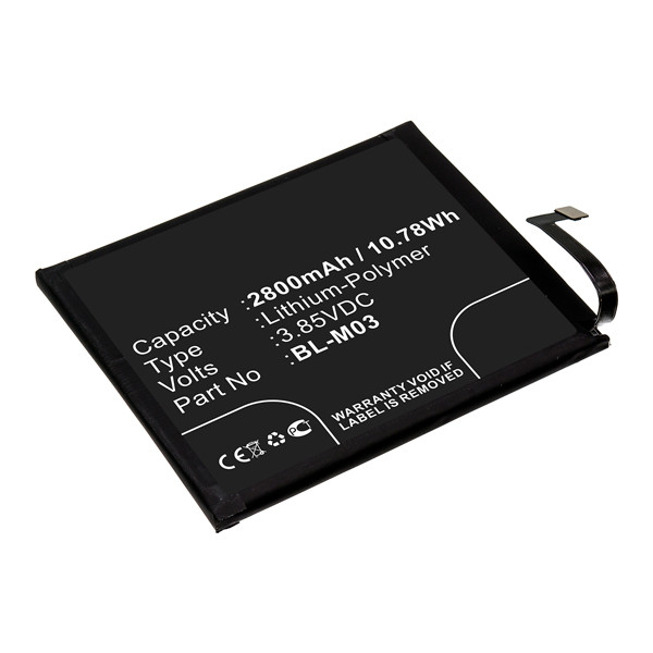 LG BL-M03 / ECA64791001 accu (3.85 V, 2800 mAh, 123accu huismerk)  ALG00448 - 1