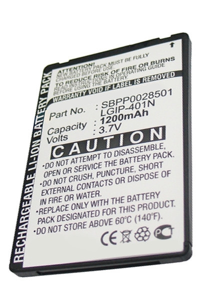 LG LGIP-401N / SBPP0028501 accu (1200 mAh, 123accu huismerk)  ALG00152 - 1