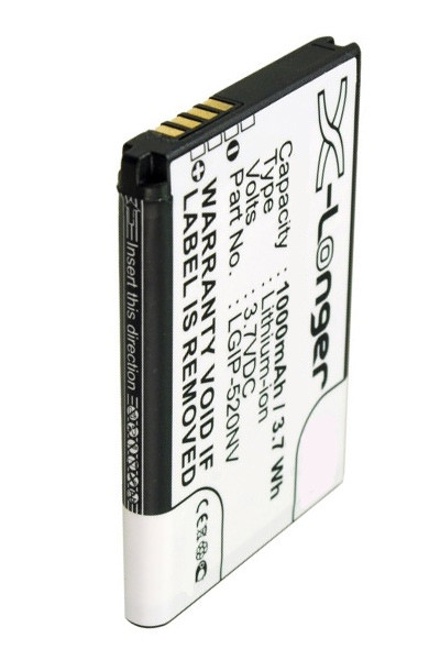 LG LGIP-520NV / SBPL0099202 / SBPL0102702 accu (1000 mAh, 123accu huismerk)  ALG00043 - 1