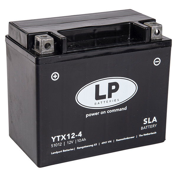 Landport AGM 51012 / YTX12-4 / YTX12-BS accu (12V, 10Ah, 150A)  ALA00213 - 1