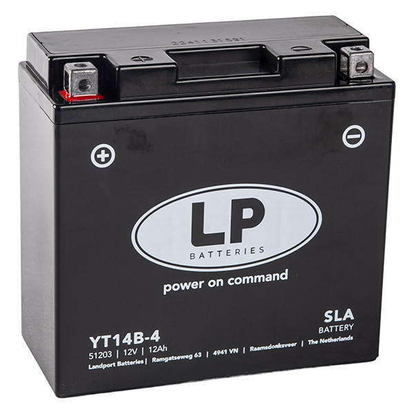 Landport AGM 51203 / YT14B-BS / YT14B-4 accu (12V, 12Ah, 190A)  ALA00104 - 1