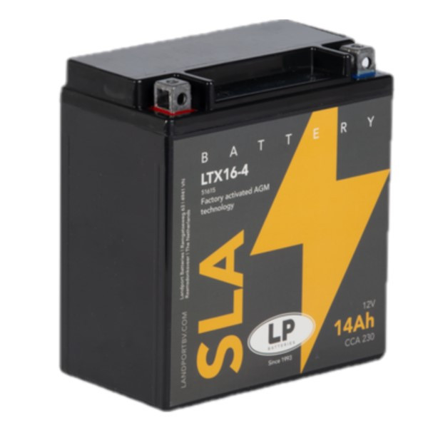 Landport AGM 51615 / YTX16-BS / YTX16-4 accu (12V, 14Ah, 230A)  ALA00306 - 1